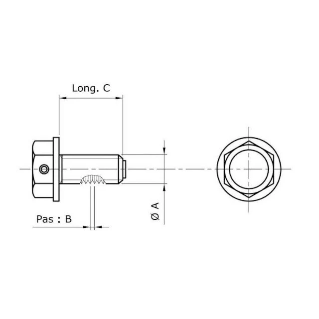 Tapón vaciado de aceite magnético M16x150x14 Tecnium