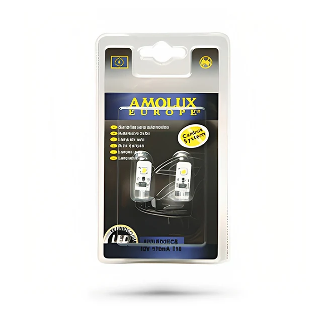 Juego de LEDs T10 blanco luces de posicion 2 LED 170mA Amolux