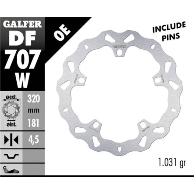 Disco de freno delantero BMW F 800 / K 1200-1300-1600 / R 1150-1200-1250 Galfer