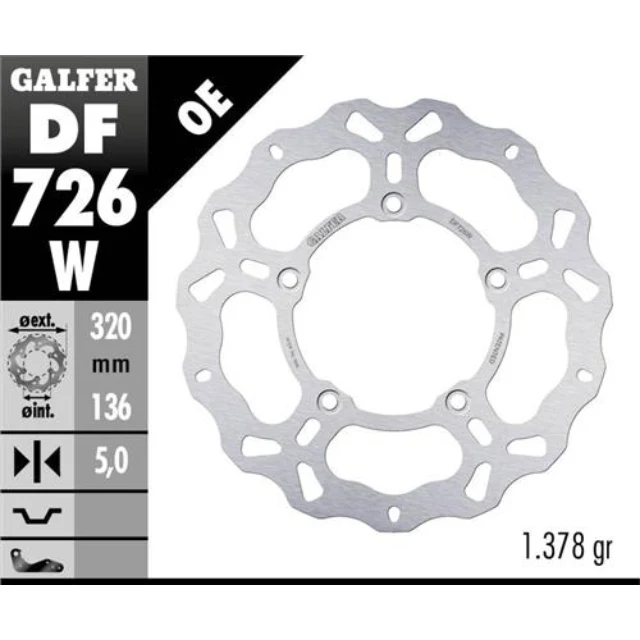 Disco de freno trasero BMW K 1600 Galfer