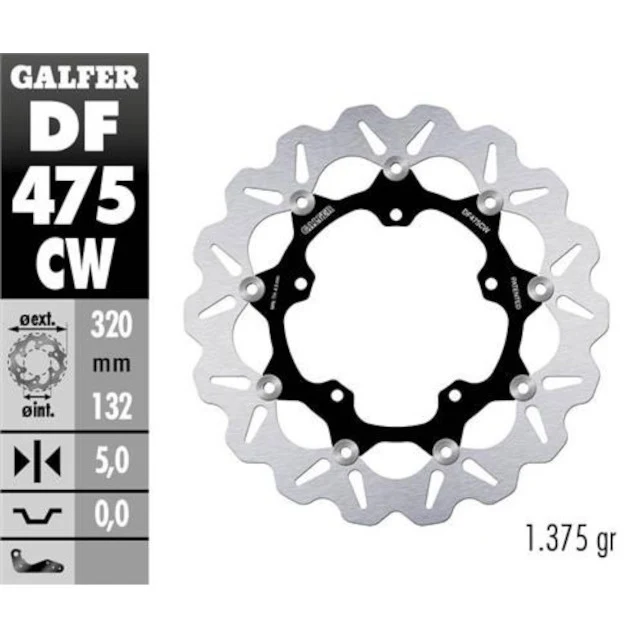 Disco de freno flotante delantero Yamaha YZF-R6 / R1 Galfer