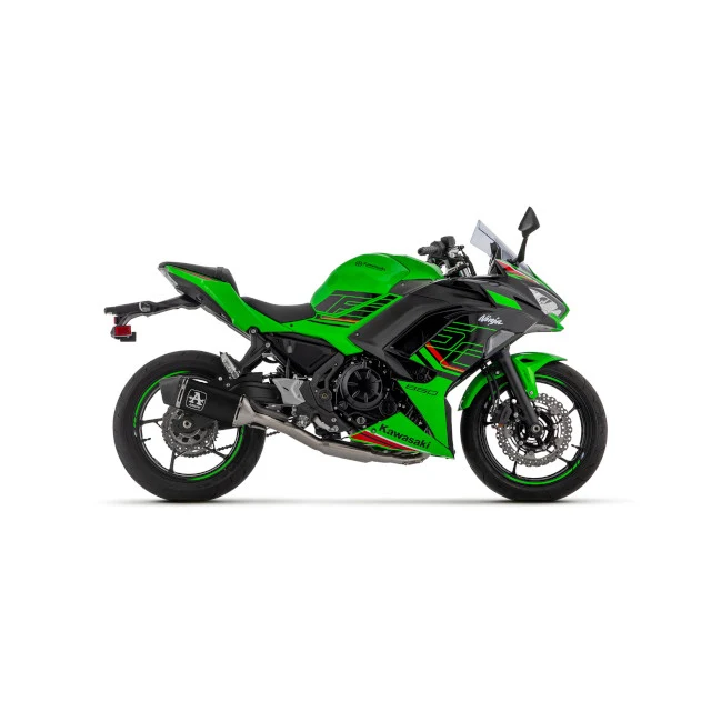 Silenciador Arrow Veloce Kawasaki Z650 / Ninja Euro 5 2024 - aluminio negro