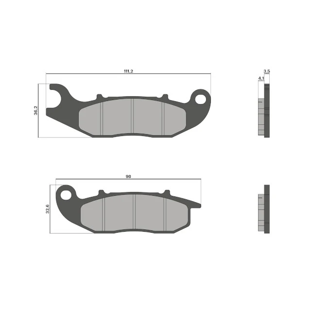 Pastillas de freno delanteras Piaggio Medley 125/150 euro 4-5 Malossi