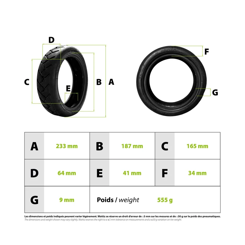 Pneu 250x54 Xiaomi Mi4 Tubeless CST