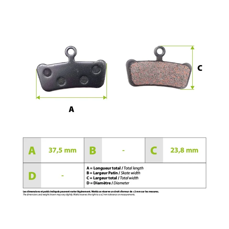 Plaquettes de frein Sram Avid E7 E9