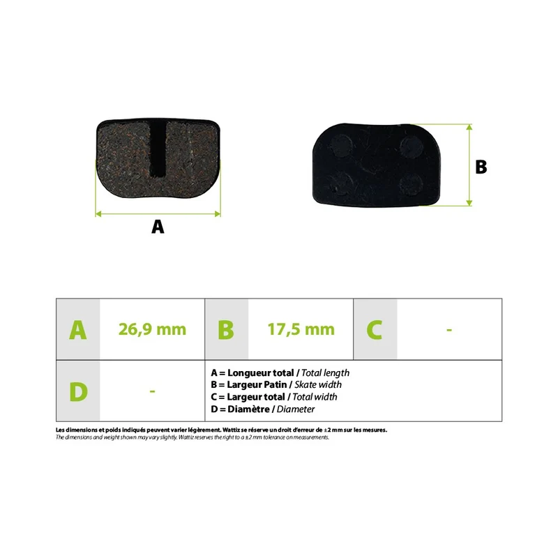 Plaquettes de freins Eroad