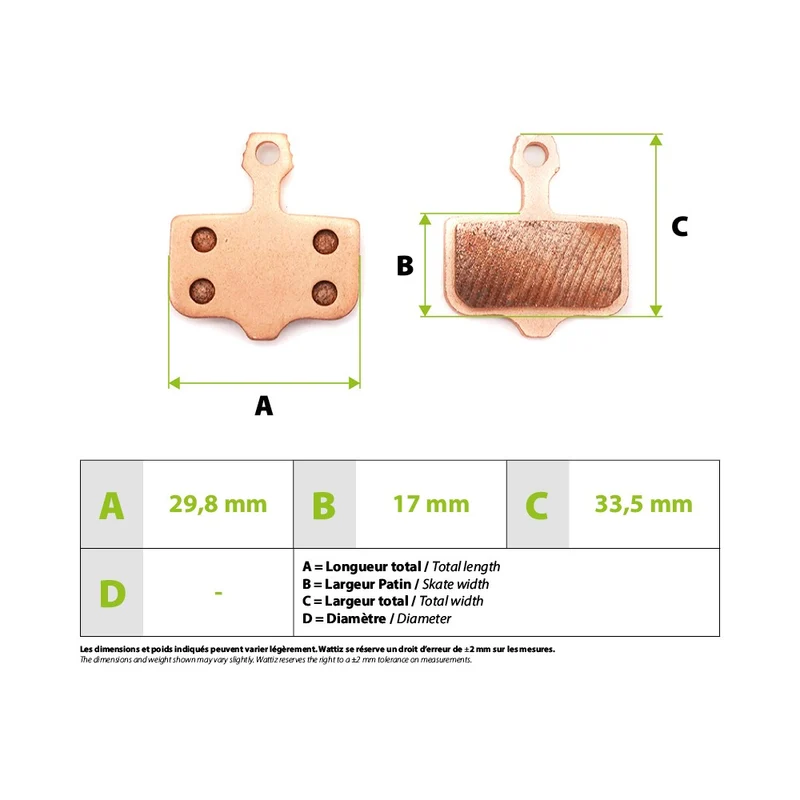 Plaquettes de freins Zero 10x 11x Vsett 10+ Storm Thunder Sram Avid Metal Fritté Haute Performance