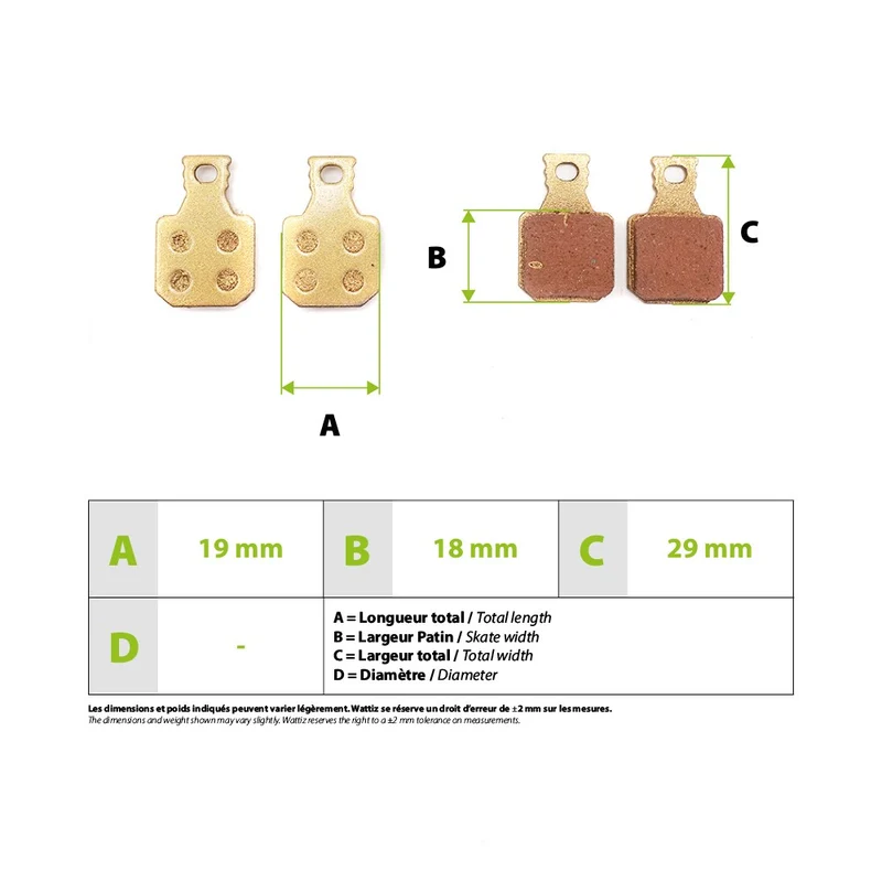 Plaquette de freins Magura MT5 MT7 metalliques