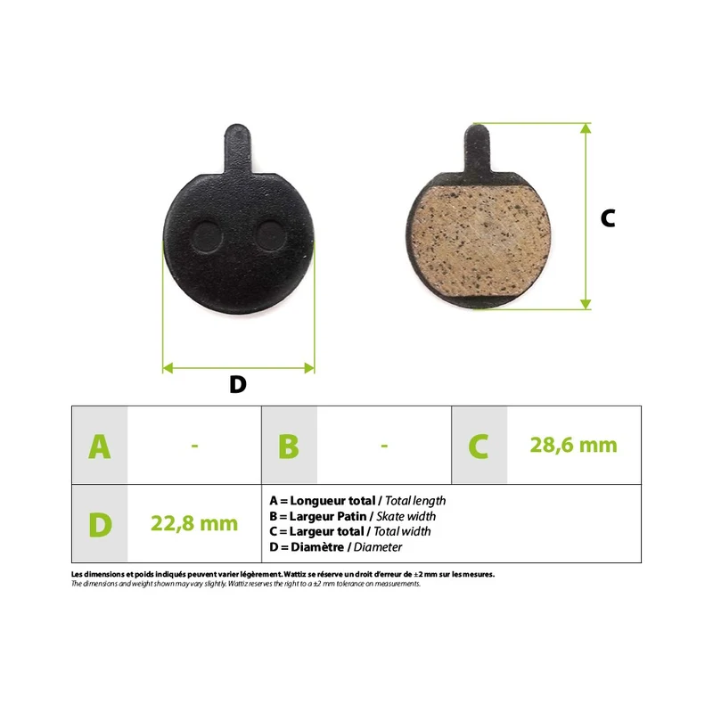 Plaquettes de frein etrier Jak 5 Laotie