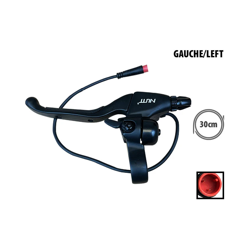 Poignée de frein gauche Nutt avec sonnette connecteur étanche 30cm