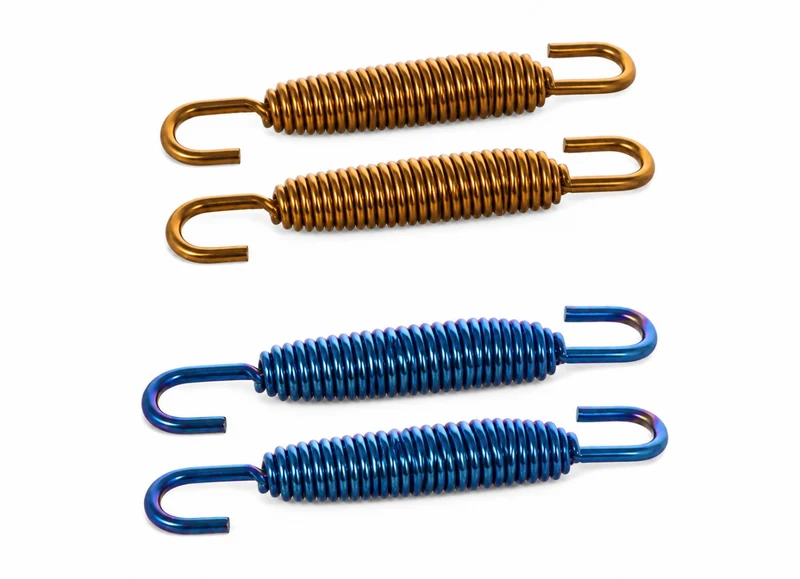 Ressorts de fixation d'échappement colorés – Jaune d'or ou Bleu titane