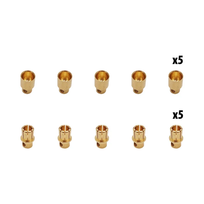 Connecteurs banane 8mm x10 pcs (5 male + 5 femelles)