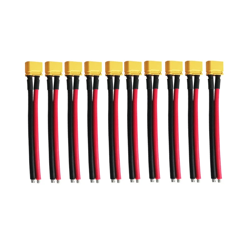 Prises XT60 male cable 10cm x10 pcs