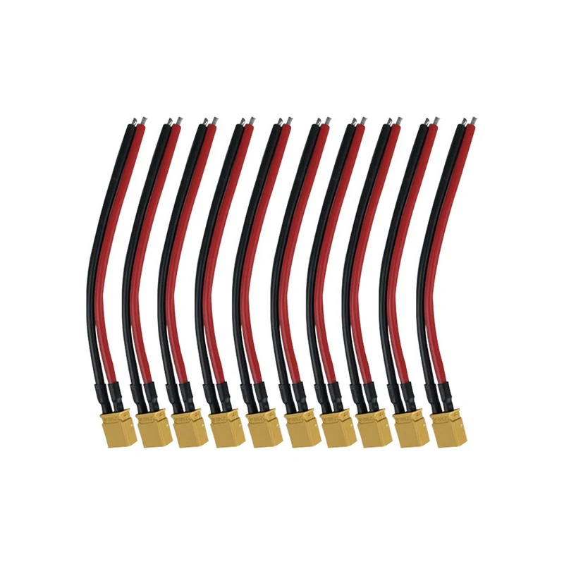 Pack Prises XT30 Avec Cables X10 males + X10 femelles