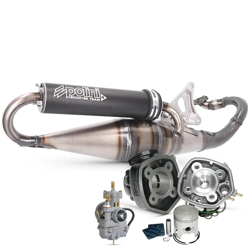 Kit Polini cilindro Sport 70cc, carburador CP 17,5mm y escape Polini
