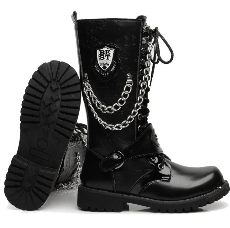 Bottes biker - Tête de mort