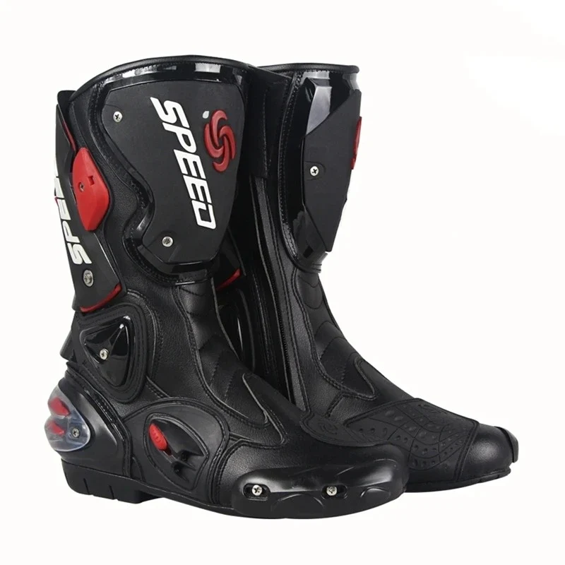 Bottes moto en simili cuir - Speed