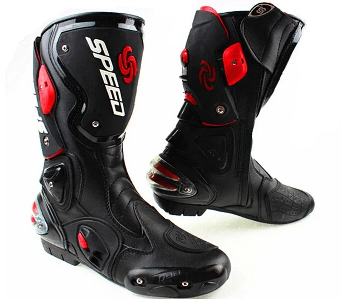Bottes moto en simili cuir - Speed