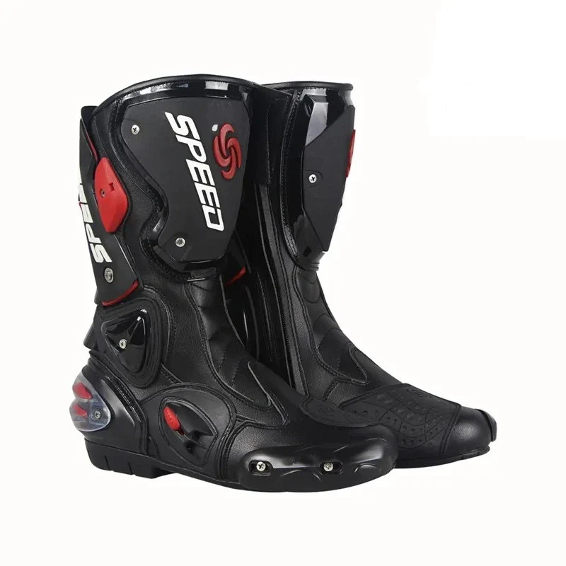 Bottes moto en simili cuir - Speed