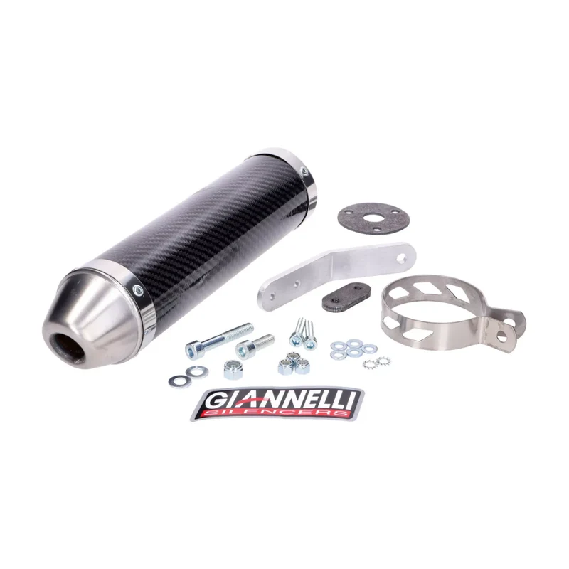 Silencieux Giannelli Pot D'Echappement Carbone Derbi Senda / Piaggio 2 Temps