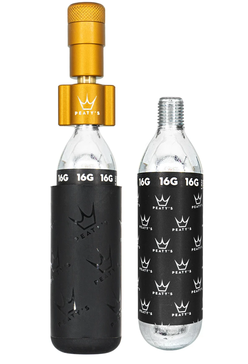 Pompe / gonfleur CO2 Holeshot Peaty's - Route / Gravel (16g)