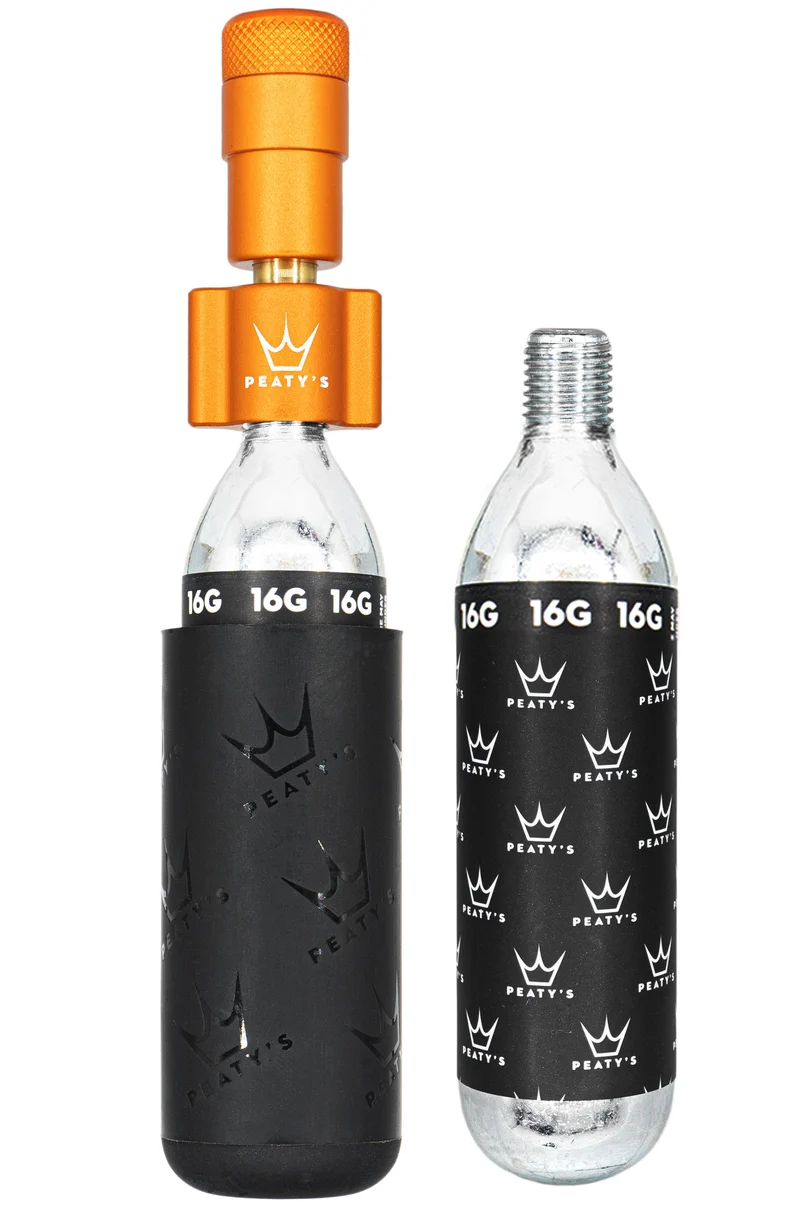 Pompe / gonfleur CO2 Holeshot Peaty's - Route / Gravel (16g)