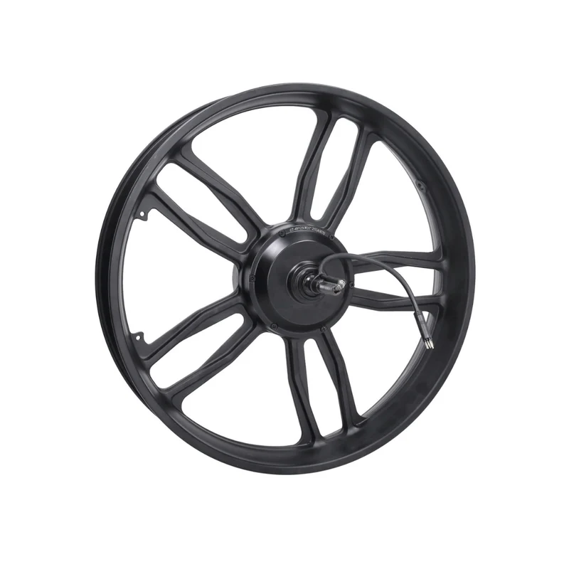 Roue arrière noire + moteur 20 pouces 48V 250W prise noire V8/V20 Fatbike