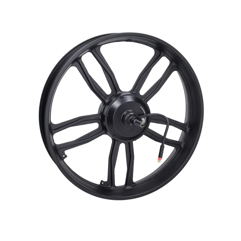 Roue arrière noire + moteur 20 pouces 48V 250W prise rouge V8/V20 Fatbike
