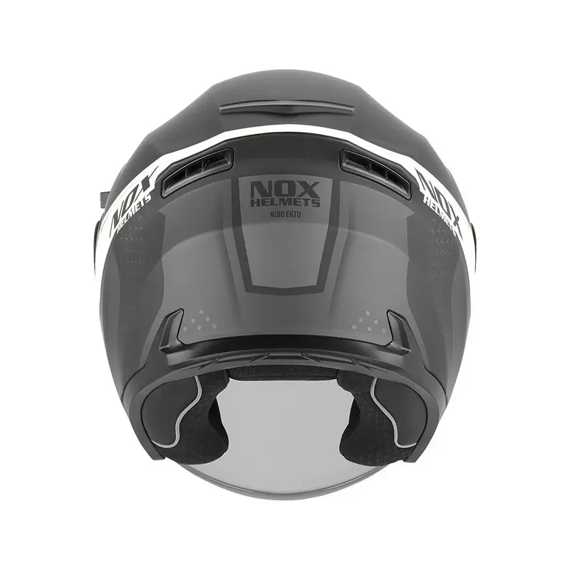 Casque jet - N130 Ekto noir mat blanc