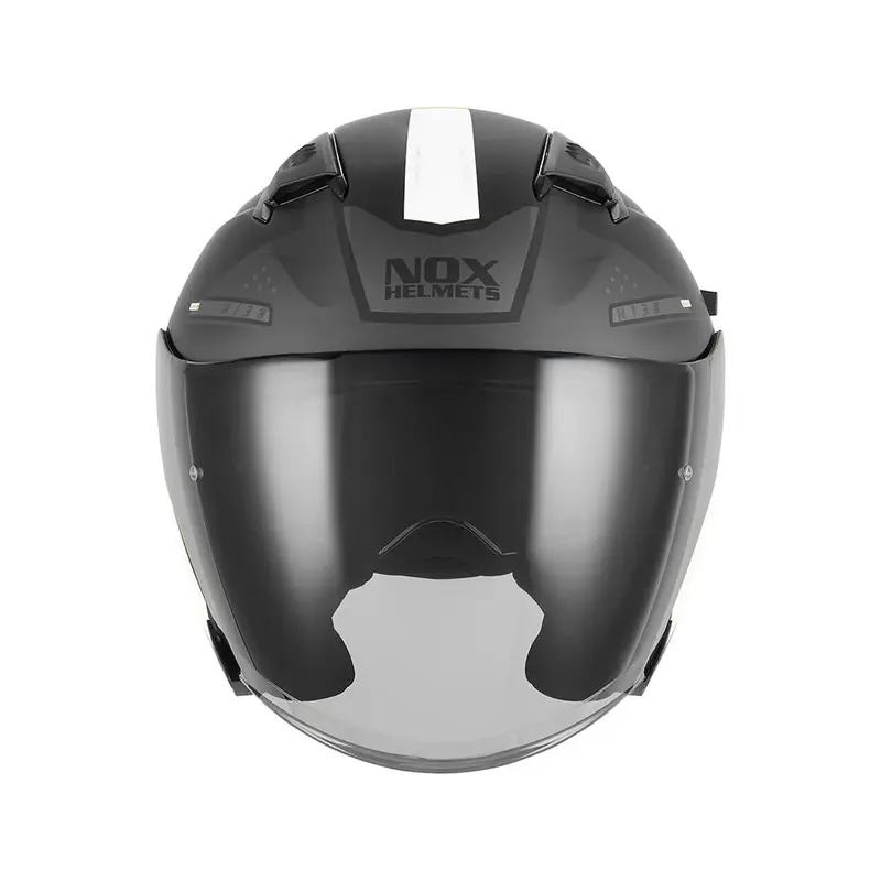 Casque jet - N130 Ekto noir mat blanc