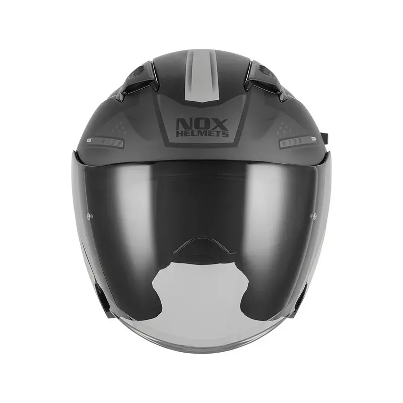 Casque jet - N130 Ekto noir mat argent