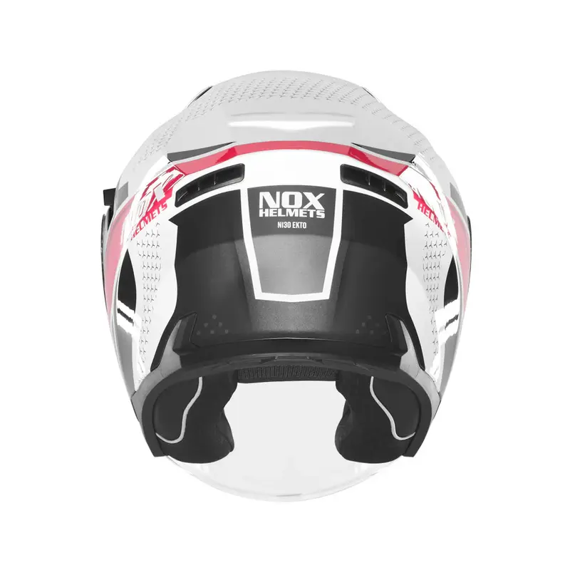 Casque jet femme - N130 Ekto blanc rose