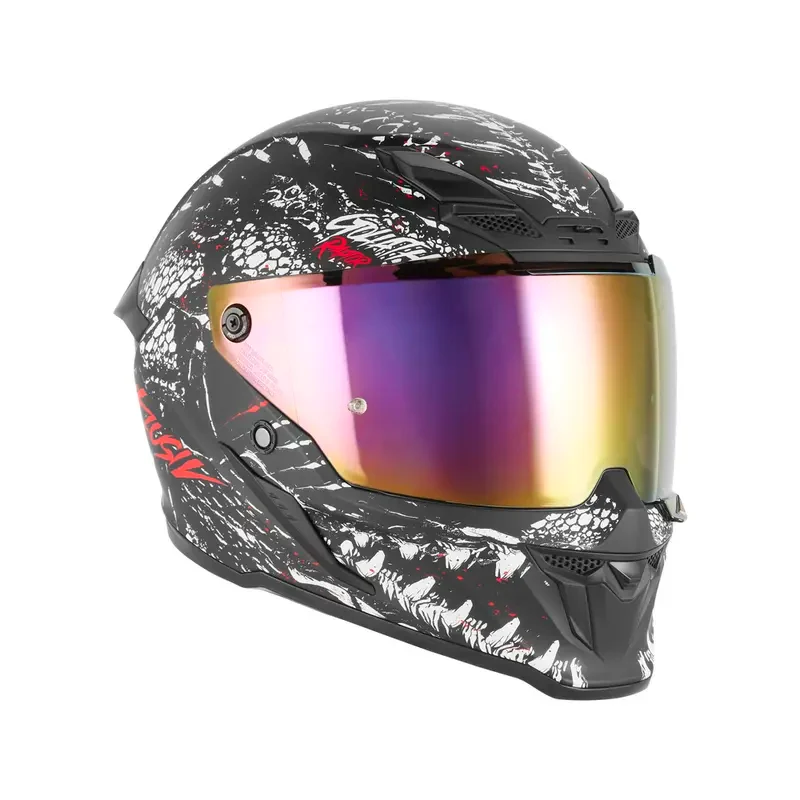 Casque intégral - Goliath Raptor noir mat rouge