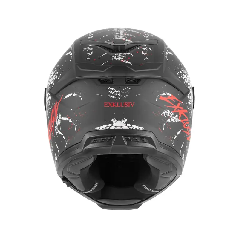 Casque intégral - Goliath Raptor noir mat rouge
