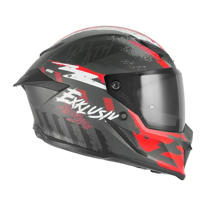 Casque intégral - Goliath Cut D noir mat rouge