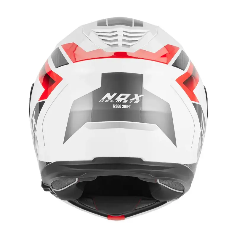 Casque modulable - N968 Shift blanc rouge brillant