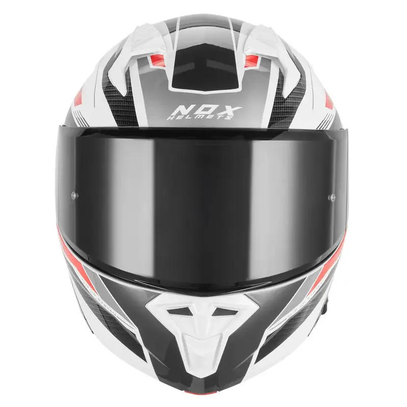 Casque modulable - N968 Shift blanc rouge brillant