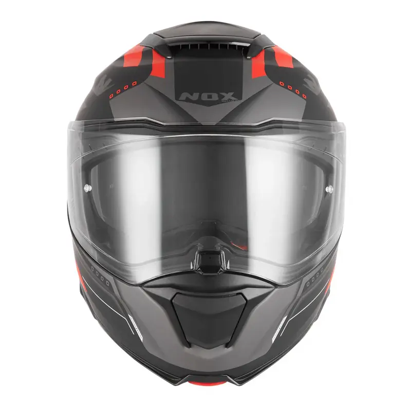 Casque modulable - N967 Conquer noir mat rouge