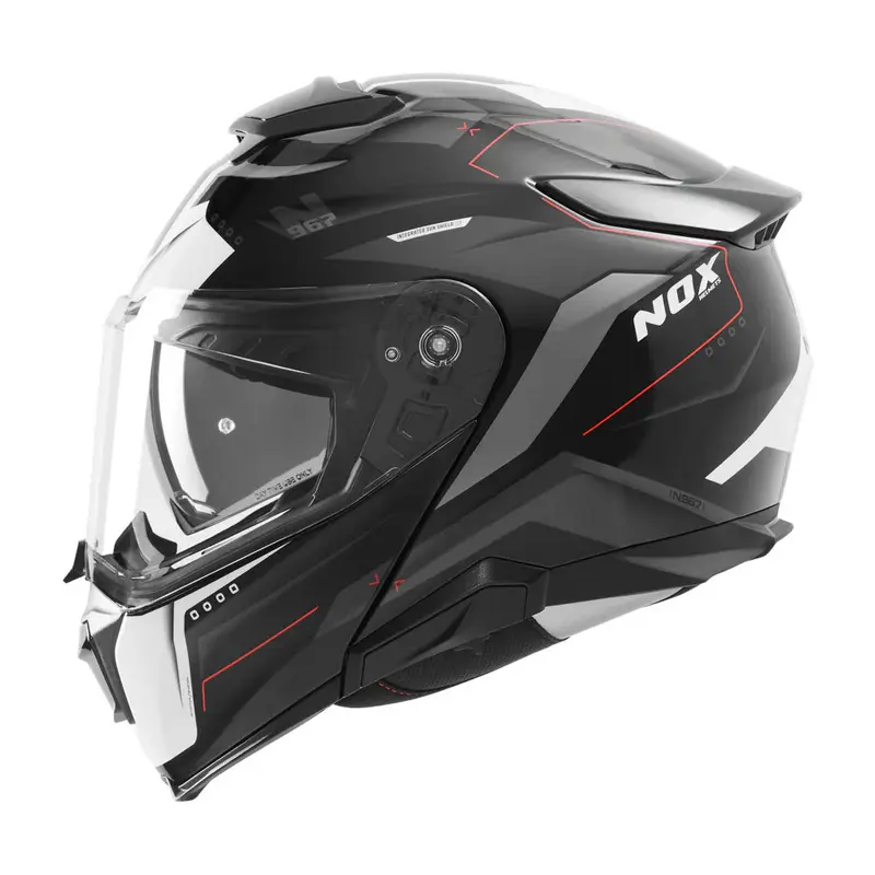Casque modulable - N967 Conquer noir blanc rouge