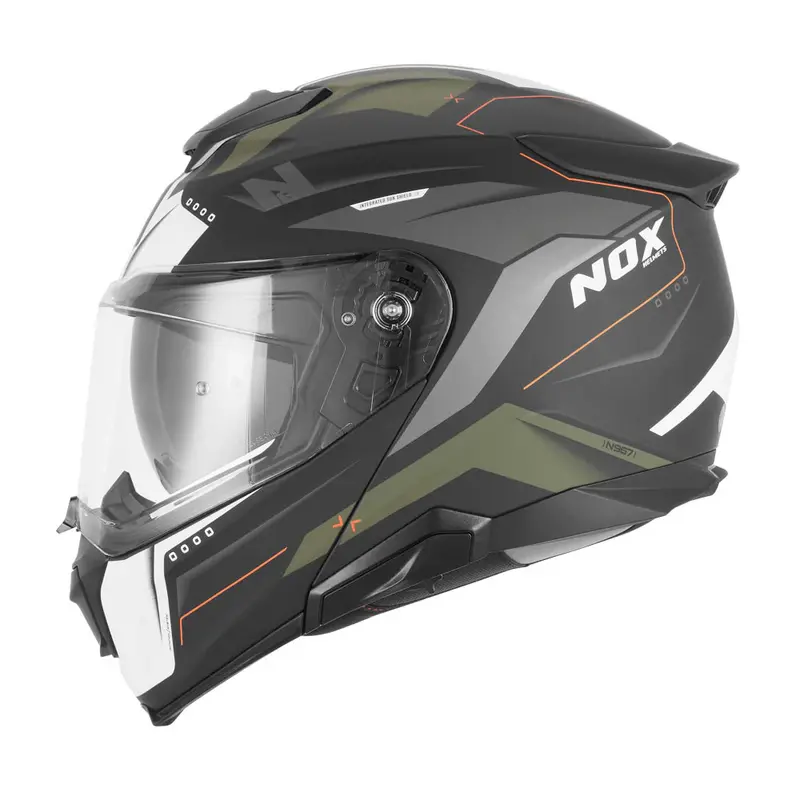 Casque modulable - N967 Conquer kaki orange mat