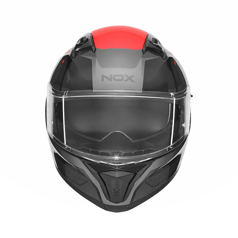 Casque intégral - N402 Mentor noir rouge brillant