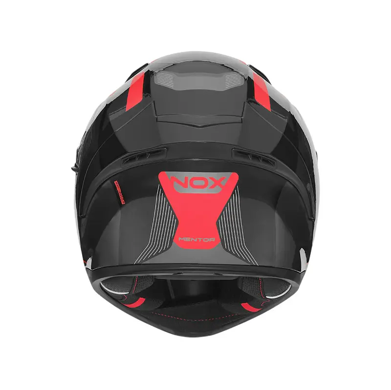Casque intégral - N402 Mentor noir rouge brillant