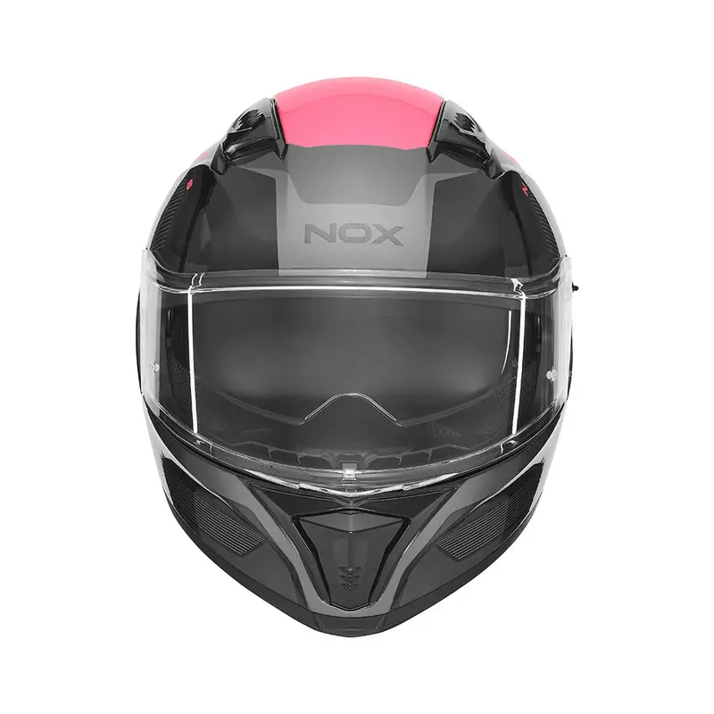 Casque intégral femme - N402 Mentor noir rose brillant