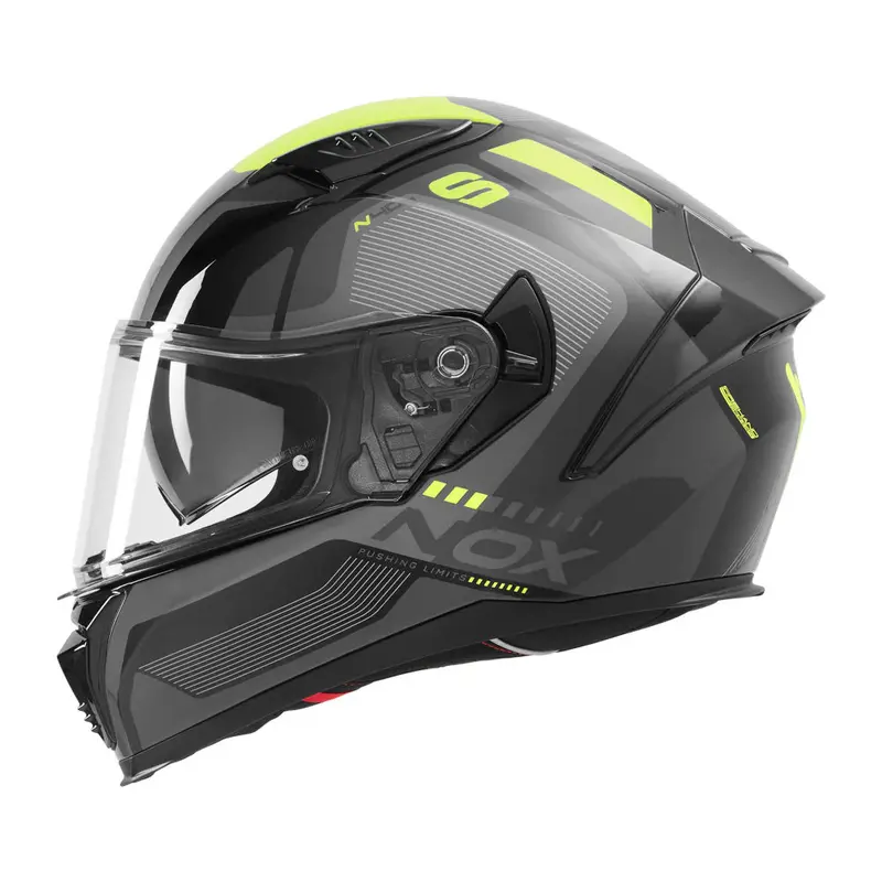 Casque intégral - N402 Mentor noir jaune brillant