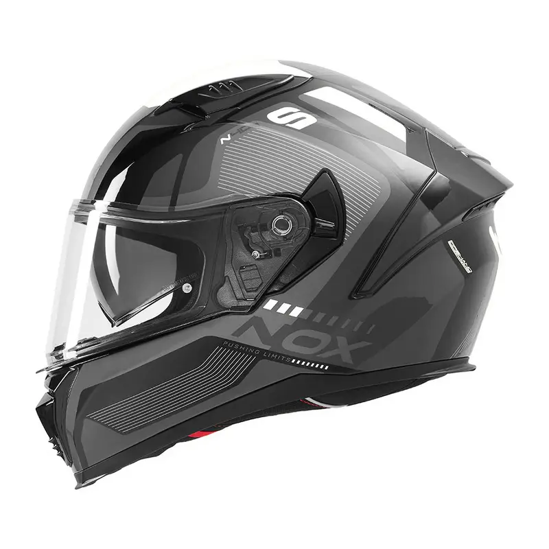 Casque intégral - N402 Mentor noir blanc brillant