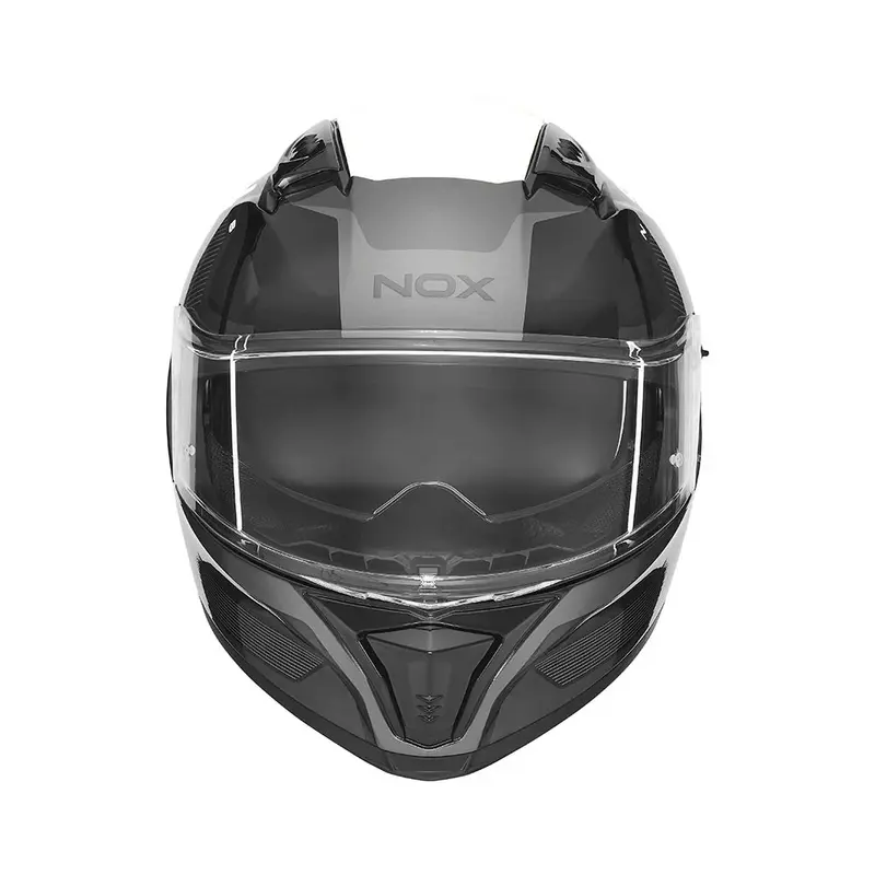 Casque intégral - N402 Mentor noir blanc brillant