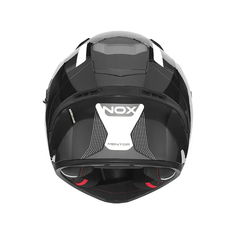 Casque intégral - N402 Mentor noir blanc brillant