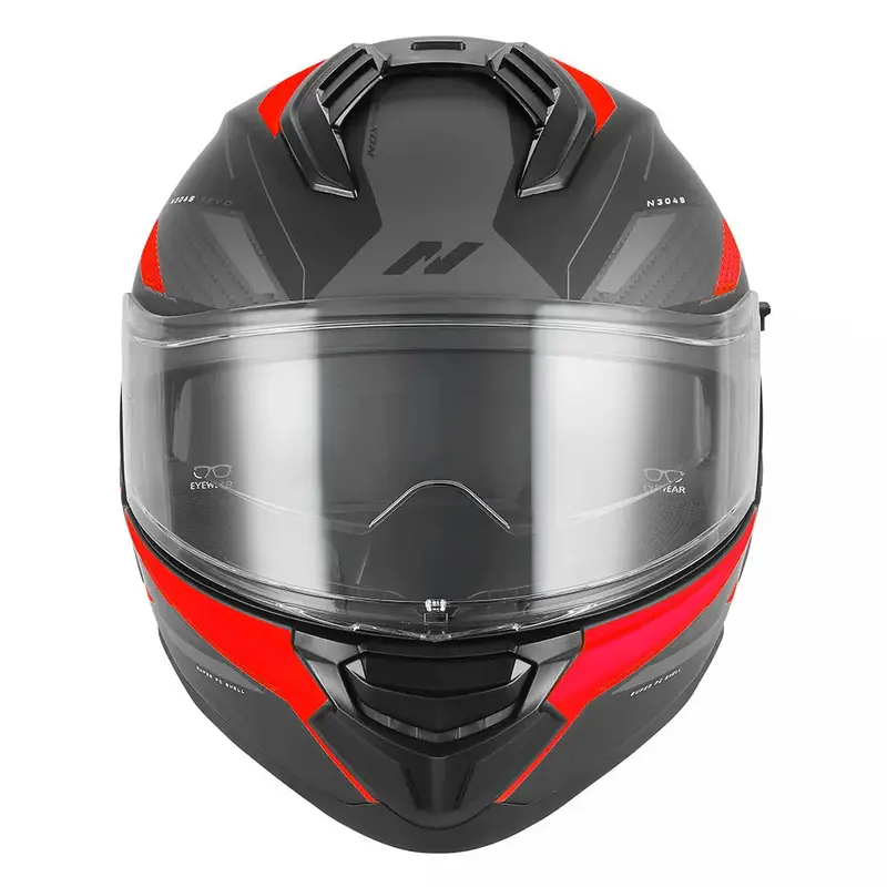 Casque intégral - N304S Revo noir mat rouge