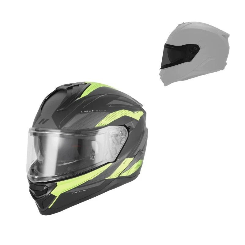 Casque intégral - N304S Revo noir mat jaune