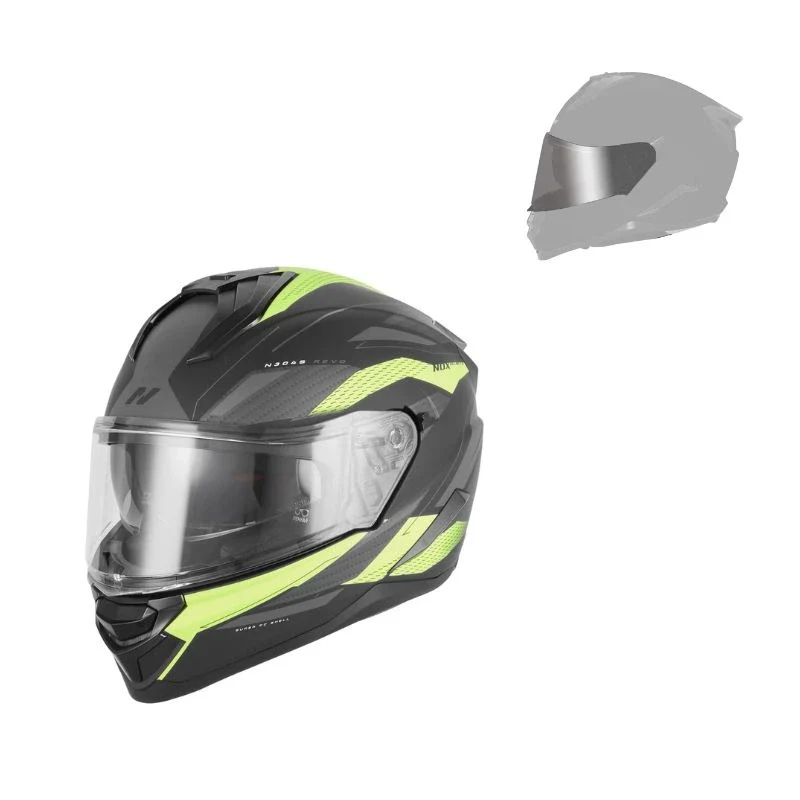 Casque intégral - N304S Revo noir mat jaune